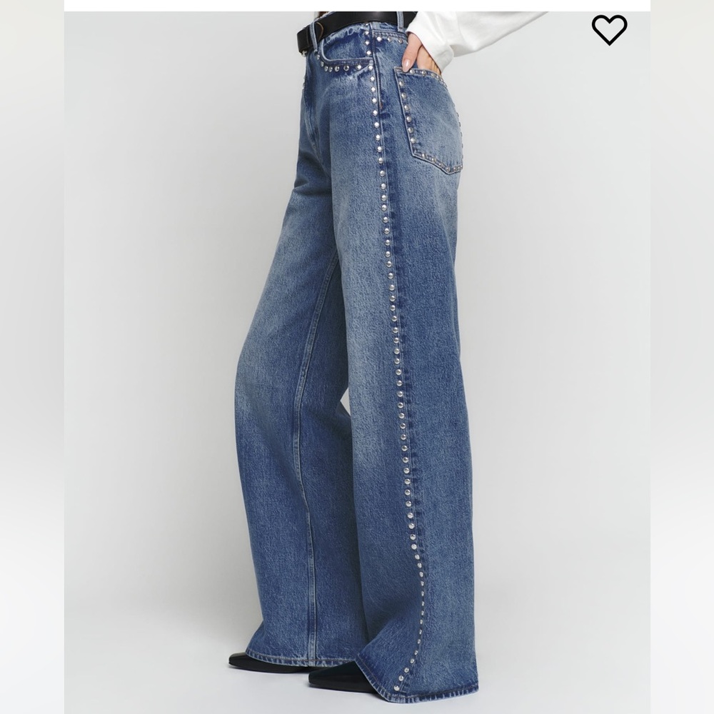 Reformation Blue Flare & Wide Leg Jeans